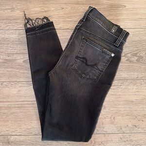 7 For All Mankind Raw Hem Skinny Jean